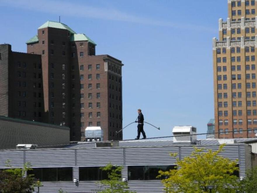 Daredevil Nik Wallenda has been practicing for his June 15 in Niagara Falls