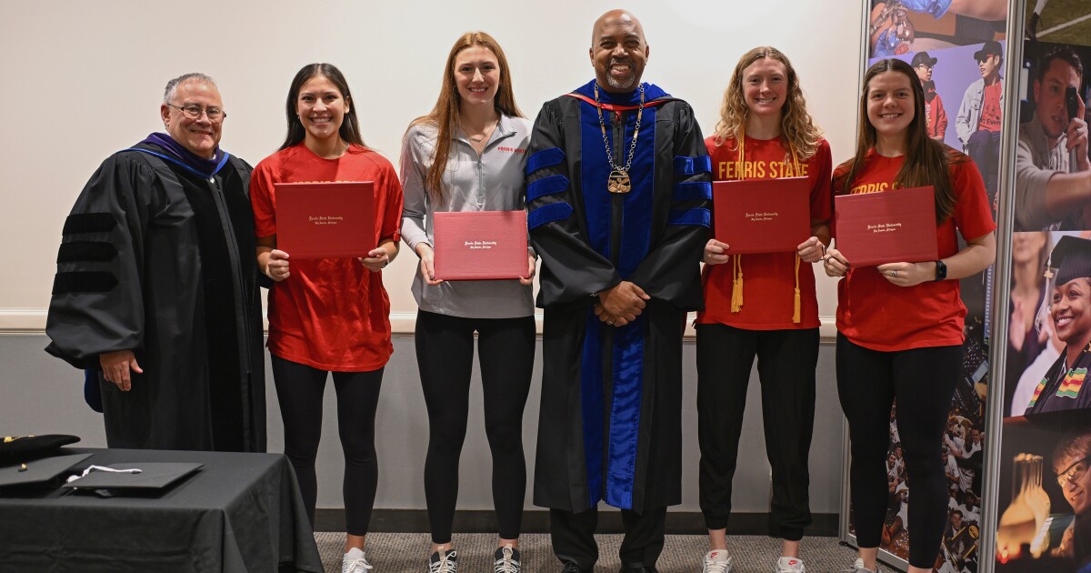 Ferris State Volleyball Team Celebrates Title Run and Graduation Ferris State Volleyball Team Celebrates Title Run and Graduation