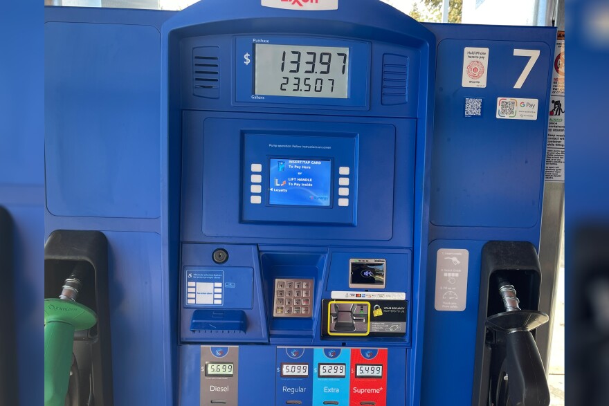 Gas prices on Friday at a gas station in Park City charge more than $5 a gallon.