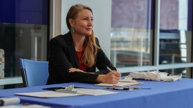Representative Melanie Stansbury at Saturday's Veterans Resource Fair