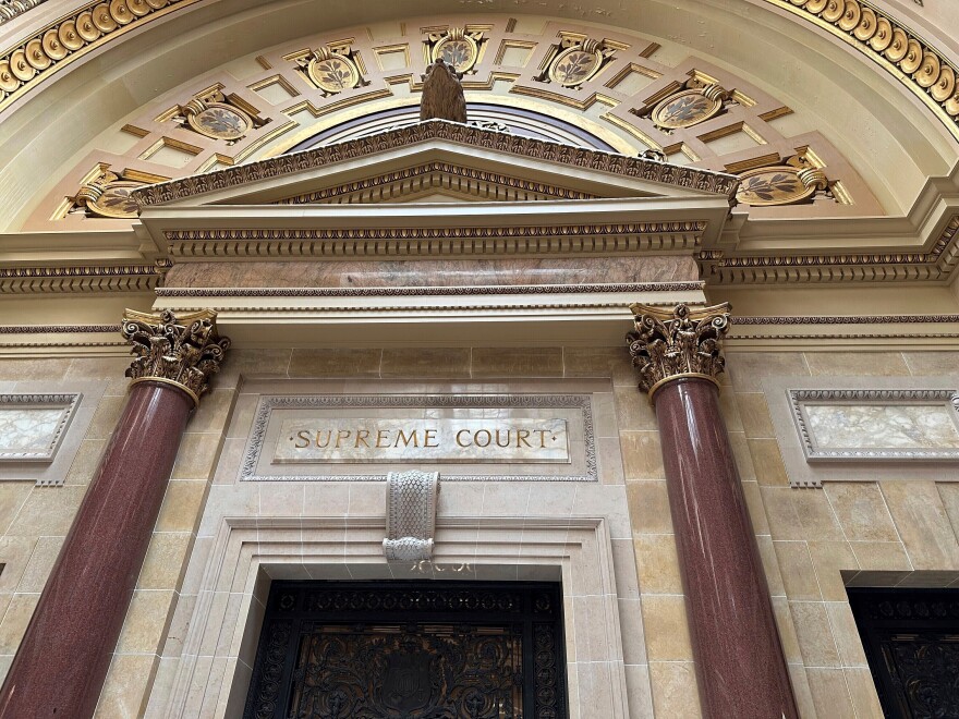 The entrance to the Wisconsin Supreme Court chambers is seen in the state Capitol in Madison, Wis., March 14, 2024.