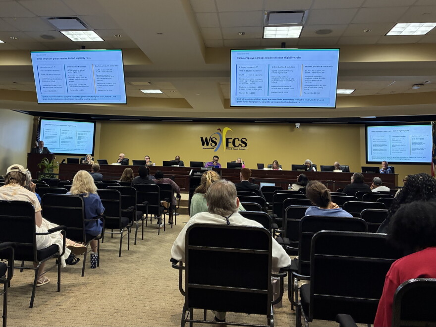 The WS/FCS Board of Education approved the interim superintendent contract at a meeting on Sept. 22, 2026.