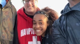 Danielle's family from left to right: Dante, Chris, Danielle, and Edwin.