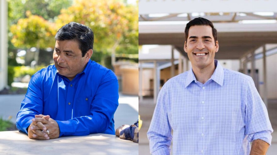 Adam Verdin (left) is running for Supervisor Jimmy Paulding’s seat on the San Luis Obispo County Board of Supervisors.