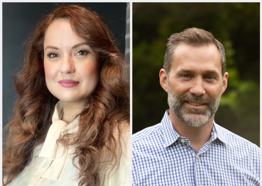 Sandragrace Martinez (left) and Jay Kleberg (right) are vying for the Democratic nomination for Texas Land Commissioner.