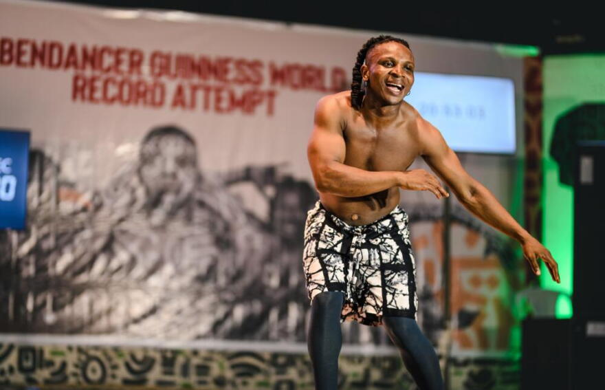 Bendancer during the dance marathon. (Courtesy of Say Cheese)