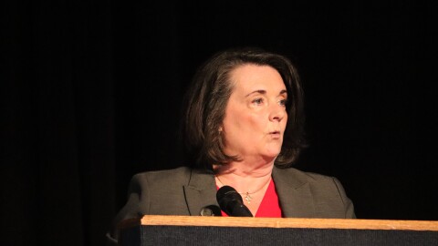 Kentucky House GOP Rep. Kim Banta from Fort Mitchell spoke at the Kenton County Republican Party's Lincoln Day Dinner on April 30, weeks before she would lose the her primary election to challenger Cole Cuzick.