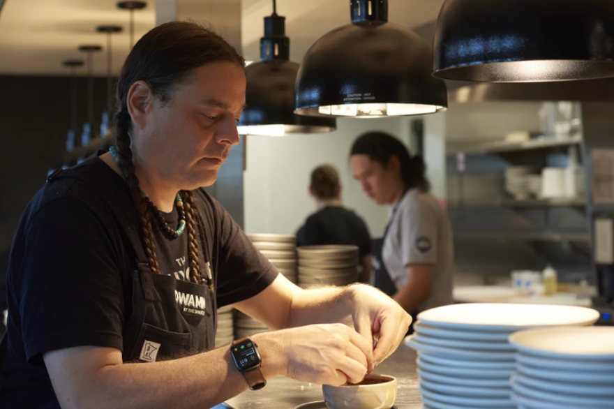 Sean Sherman is the co-founder of the Minneapolis restaurant, Owamni.