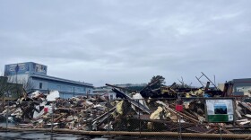 The fire aftermath viewed from F Street on Jan 5