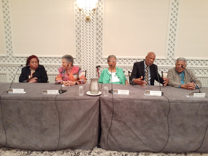 5 of The Little Rock Nine meet in a ballroom of the Capitol Hotel to talk about the future.