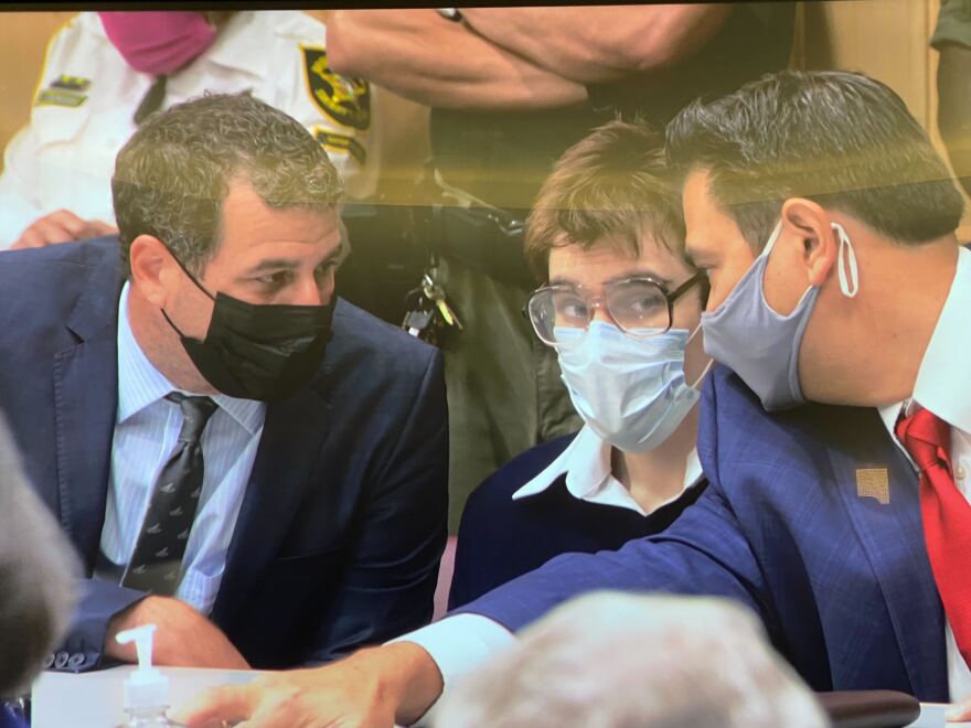 Nikolas Cruz sitting beside his defense attorneys, David Wheeler, to his left, and Gabe Ermine. Cruz pleaded guilty to all four criminal counts of assault on a law enforcement officer, after he was accused of assaulting Broward Sheriff's Office Sgt. Ray Beltran in jail several months after his confessed mass shooting massacre at Marjory Stoneman Douglas Highschool in Parkland.