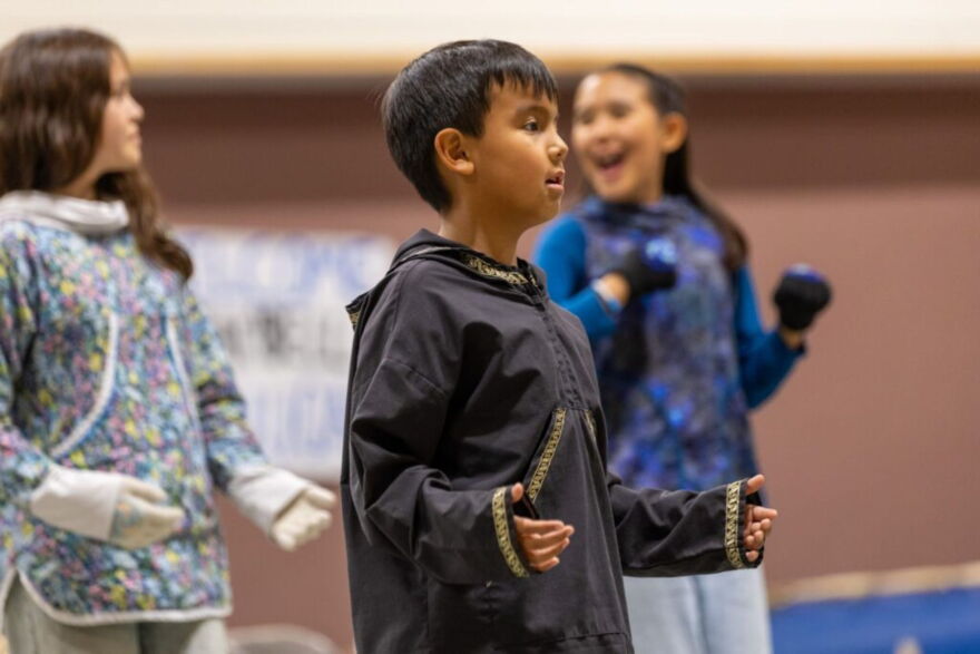 Noah Masters dances at the 25th Annual Kingikmiut Dance Festival.