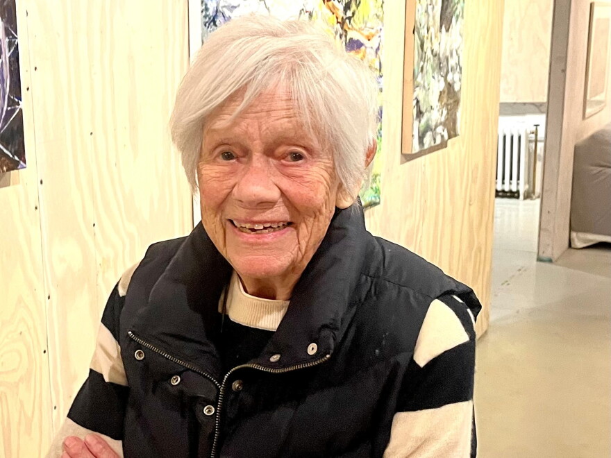 Lois Dickson at her show at Time and Space Limited in Hudson, NY.