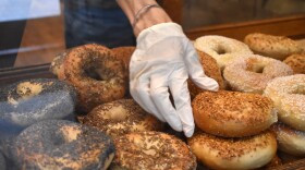 Meshuggah Bagels bakes their bagels fresh every day.