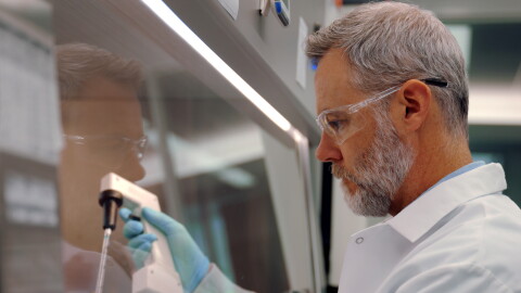 Justin McDonough, Ph.D., engineers iPSC’s at the Jackson Laboratory in Farmington, CT.