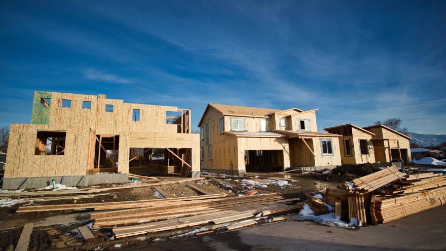 Photo of new home construction.