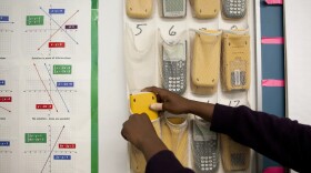 A ninth-grade student returns a classroom calculator to its pouch at Bowie High School in Austin on April 2013. Some Republicans say support for school choice is at an all-time high and are hopeful that the Texas Legislature will back related measures next year.