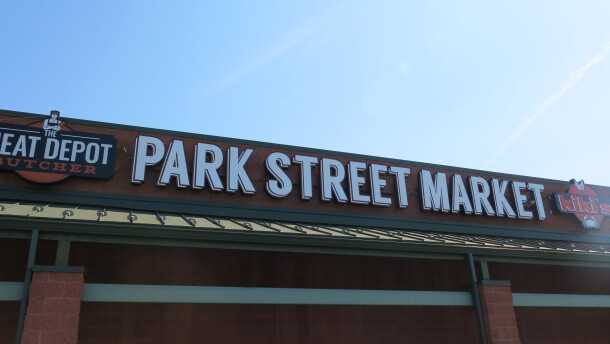 Park Street Market, a local grocer, pictured on a bright sunny day. 