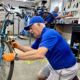 The Wheelhouse in Lima repairs donated bikes and gives them to people in need of reliable transportation.