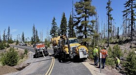 ODOT says even without snow to blow, there is still plenty of work to do before the pass is ready to open. This photo is from June, 2026.