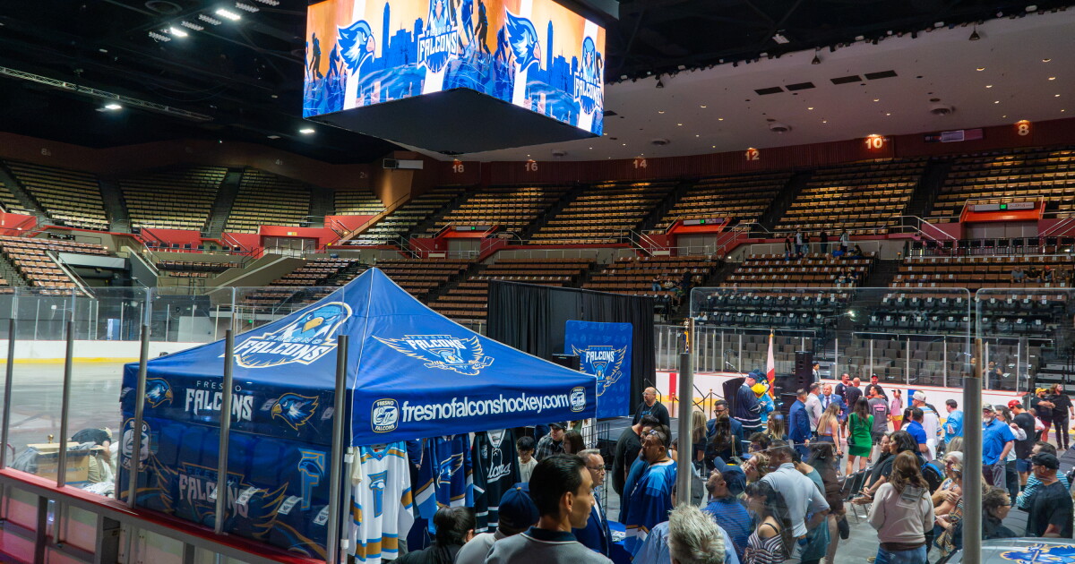 Fresno Falcons kick off hockey season with jumbotron unveiling