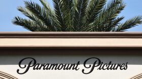The Paramount Pictures logo is displayed in front of Paramount Studios on in Los Angeles, California.