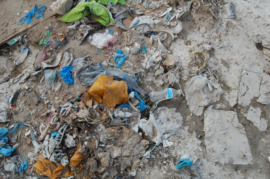 Eventually garbage such as kitchen scraps and yard waste will rot and decompose, producing a landfill gas made up in large part of methane, a greenhouse gas more potent than carbon dioxide.
