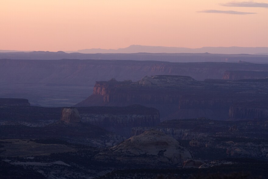 Visitors of the Bears Ears Monument in Bluff, Utah were part of the millions that watched the dimmed skies of Saturday's eclipse.