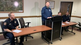 Rapid City Mayor Jason Salamun addresses the increase in gun discharges in Rapid City