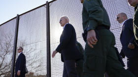 President Joe Biden walks along the U.S.-Mexico border in El Paso, Texas, Sunday, Jan. 8, 2023. (AP Photo/Andrew Harnik)