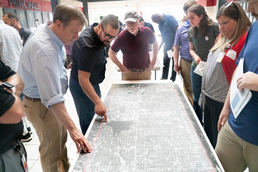 A print of the Lloyd4All study area was available at the July 22 informational meeting for illustration purposes. The area focuses on just west of US-41, east to Epworth road.