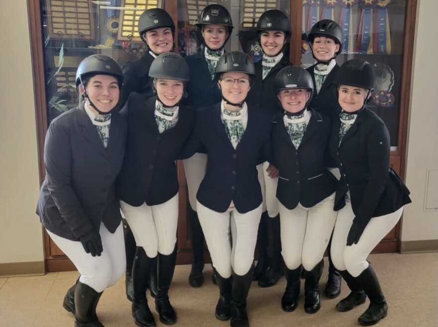 MSU Dressage in uniform before a recent competition.