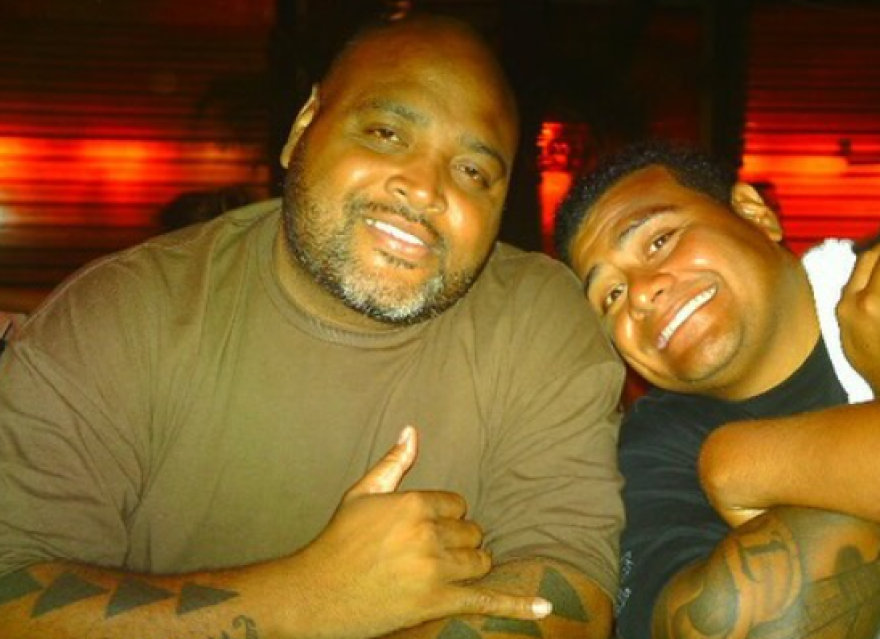 California-based reggae artist Siaosi, right, with Fiji.