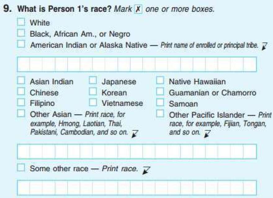 The U.S. Census has allowed respondents to select multiple races since 2000, as in this screen grab of the <a href="http://www.census.gov/2010census/pdf/2010_Questionnaire_Info.pdf">2010 form</a>.