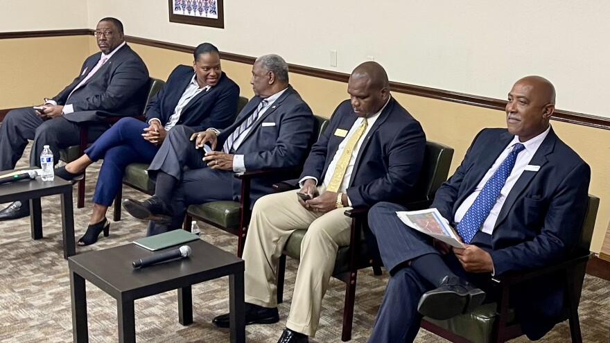 All five Jacksonville sheriff's candidates joined a forum at the Istanbul Center on Wednesday, July 20, 2022.