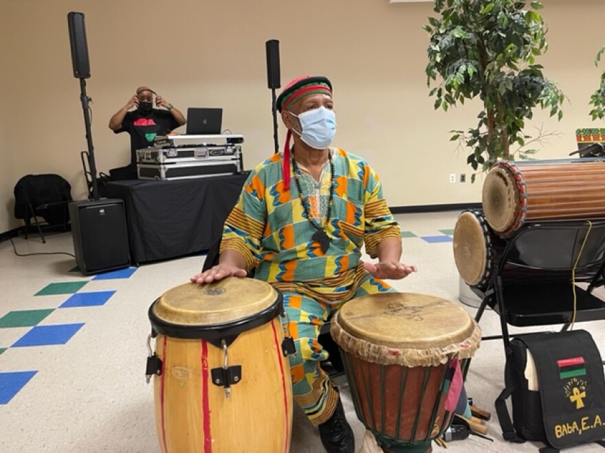 Kwanzaa activities included African drumming