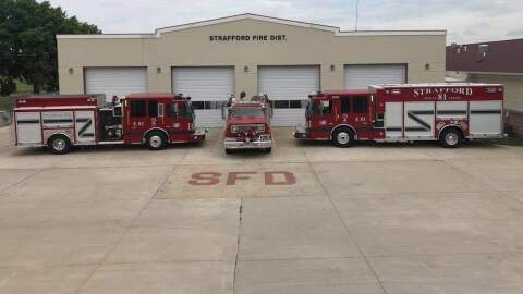 A Strafford Fire Protection District building and fire trucks.
