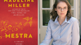 The cover of "Mestra" and author Madeline Miller. (Courtesy of Ecco and Nina Subin)