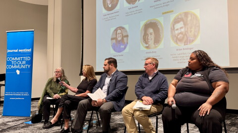 Panelists at Milwaukee Journal Sentinel's food access community conversation on Tuesday, September 29, 2026 at ThriveOn King.