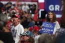 Supporters await President Donald Trump at the rally for Sen. Darline Graham at the Myrtle Beach Convention Center on Aug. 21, 2026.