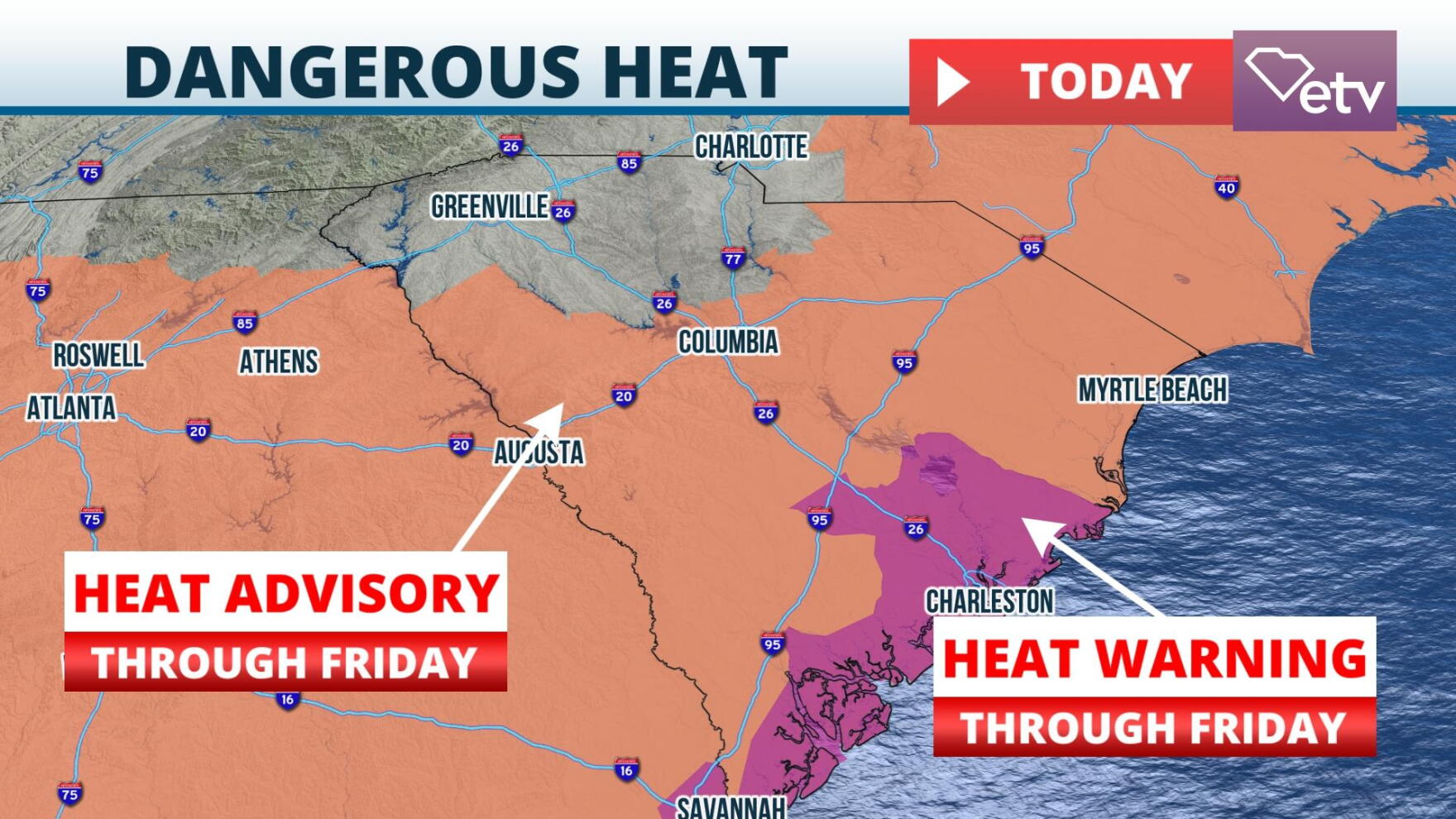 Excessive Heat and Strong Storms Start the Weekend in South Carolina ...