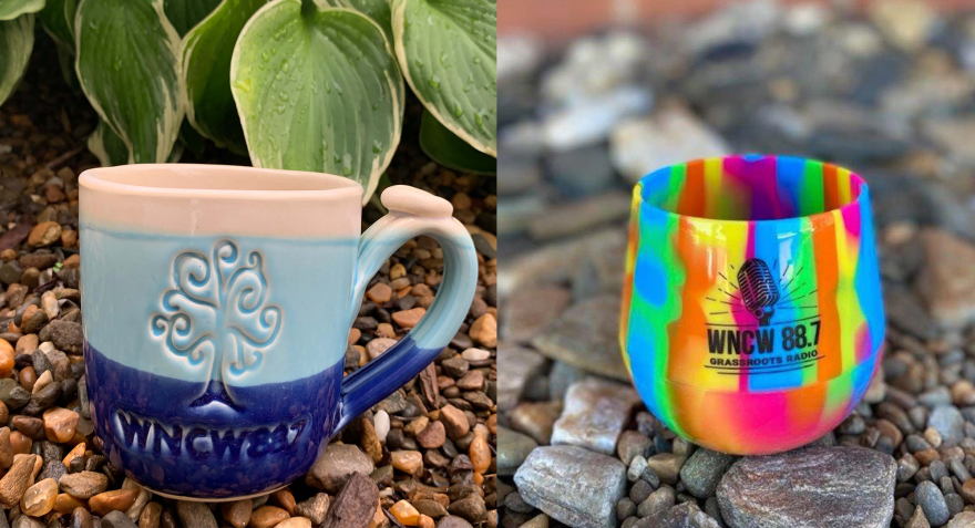 Handmade coffee mug and silicone stemless wine glass for Fall 2021
