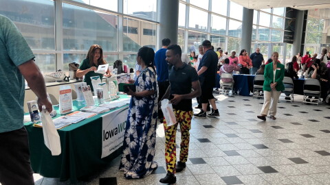 Hundreds of laid-off Tyson Foods workers attended a rapid response resource and job fair at Vibrant Arena at The MARK Wednesday, Sept. 2, 2026.