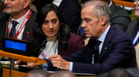 Canada's Prime Minister Mark Carney arrives ahead of the 81st session of the United Nations General Assembly at United Nations headquarters, Tuesday, Sept. 22, 2026.