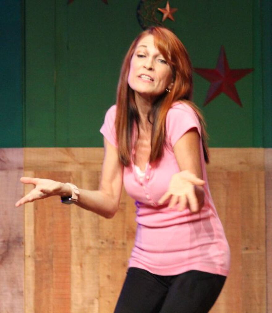 Gerrie Benzing in the role of Theresa in 'Circle Mirror Transformation' for The Studio Players in 2021.