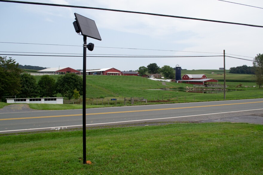 One of Rockingham County's newly installed Flock cameras is stationed at the West Rockingham Ruritan Park on Route 33.
