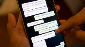 Messages that Shreya Datta, a tech professional who was a victim of an online scam known as "pig butchering," exchanged with a person who would turn out to be a scammer. (Bastien Inzarrualde/AFP via Getty Images)