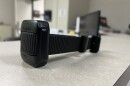 A black bulky bracelet sits on a counter at Ashland County Jail.