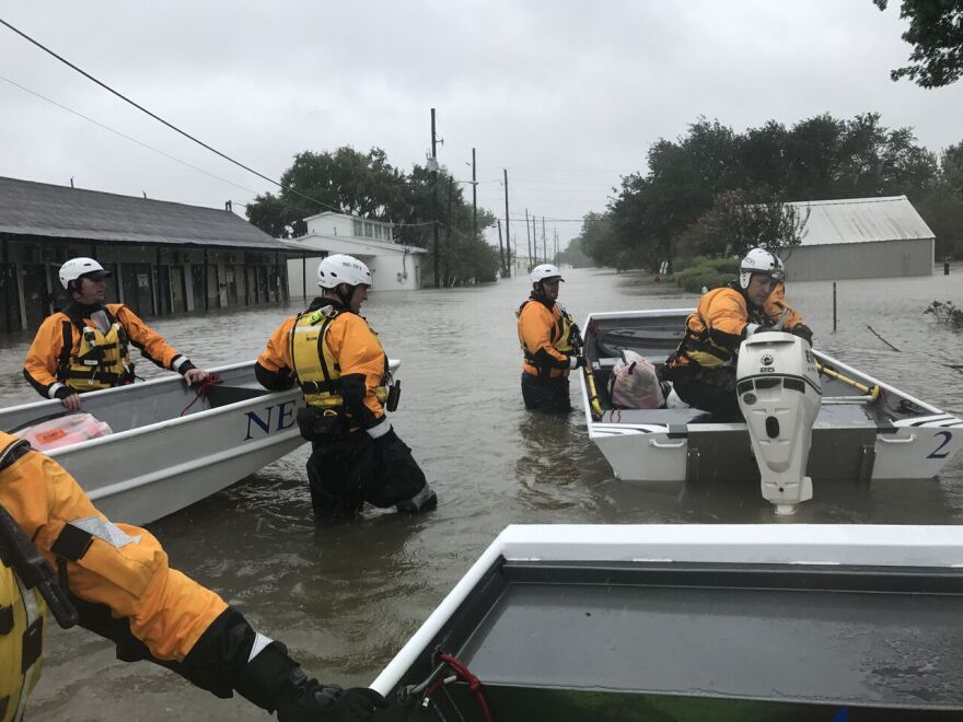 Nebraska Task Force 1 working to respond to the effects of Hurricane Harvey in southern Texas.