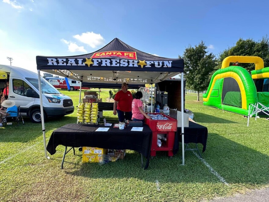 Allen Entrekin was one of close to 50 vendors at this year’s Fyffe UFO Days. Entrekin is the general manager of Santa Fe Cattle Company in Fort Payne. Entrekin and his crew offered several food dishes for visitors to try, including ribeye and Texas sausage sandwiches, Philly cheesesteaks, grilled chicken, hamburgers and hotdogs.